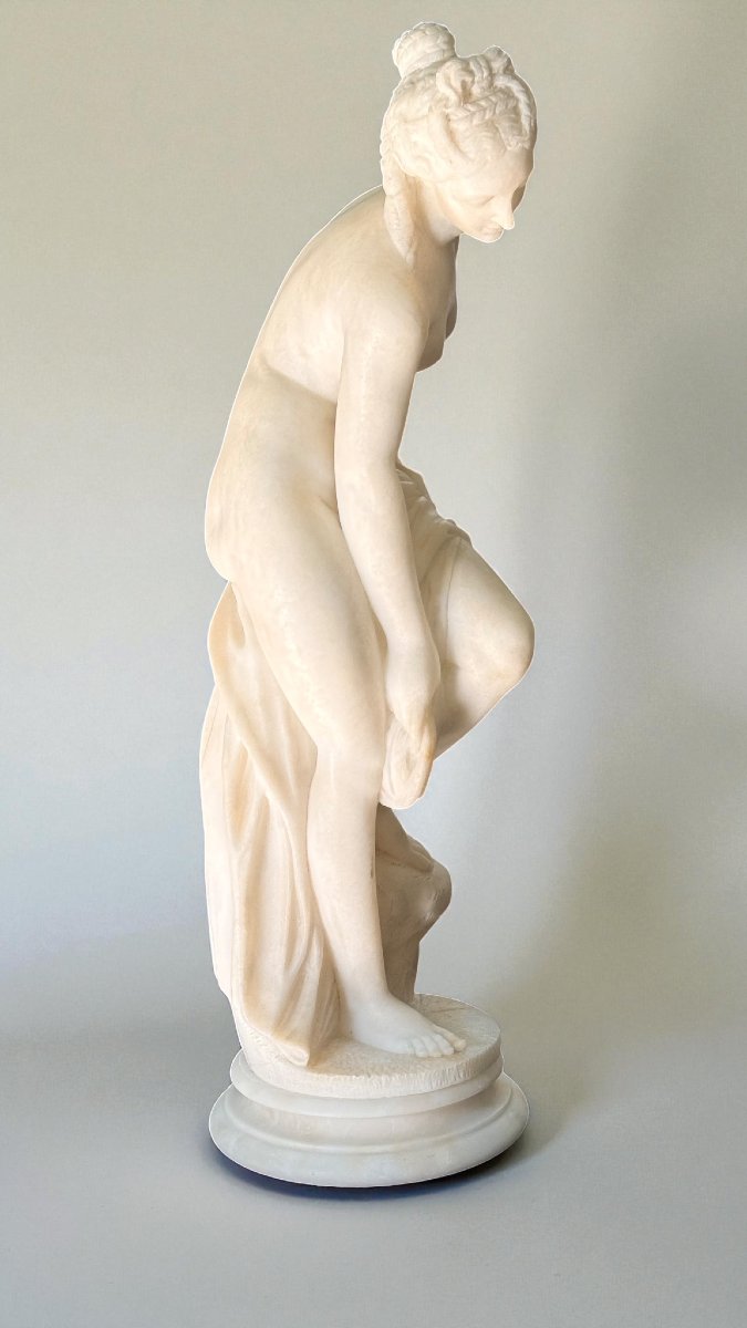 Statua Bagnante Nuda in Marmo Carrara -photo-3