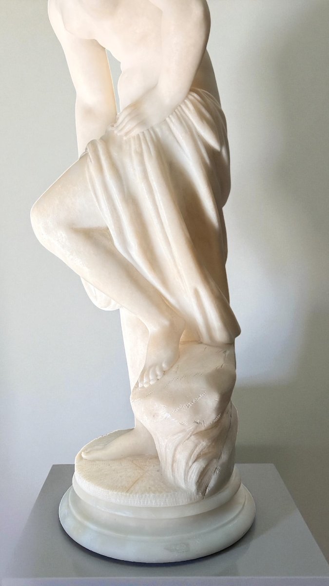 Statua Bagnante Nuda in Marmo Carrara -photo-4