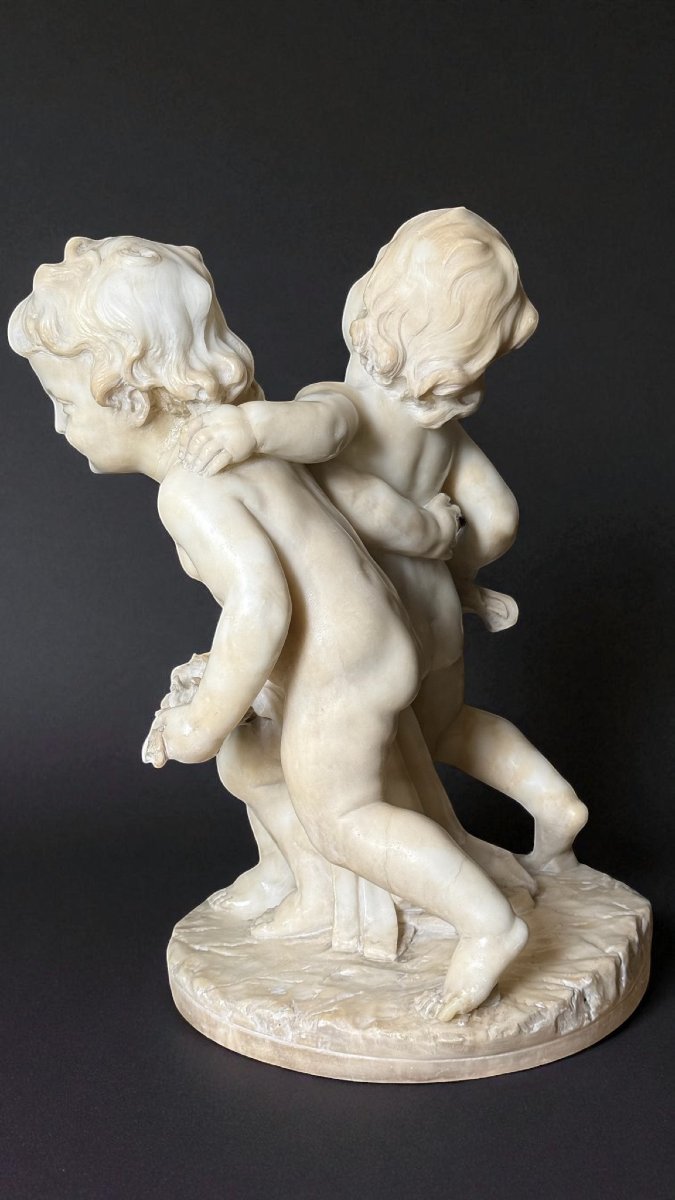 Statua raffigurante Putti con ghirlande di fiori -photo-7