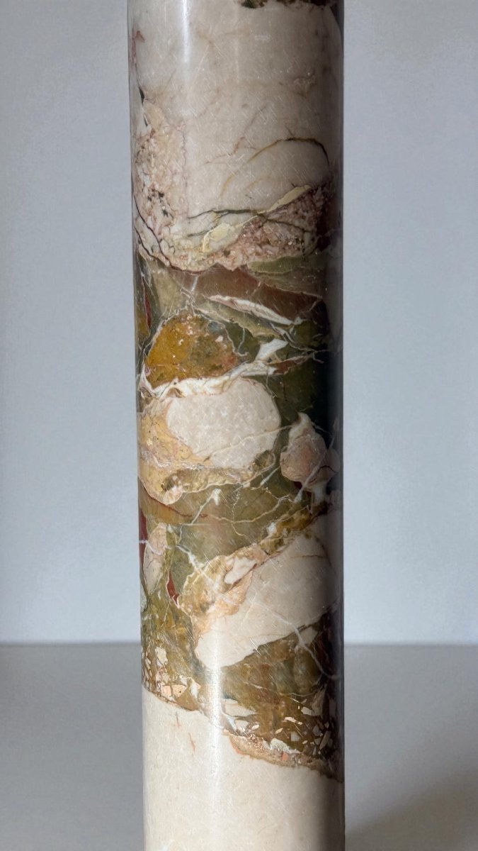 Colonna in Marmo Rosso e Bianco -photo-3