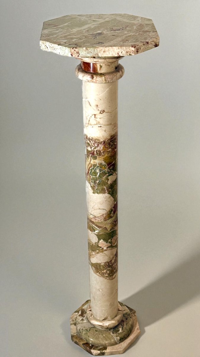 Colonna in Marmo Rosso e Bianco -photo-2