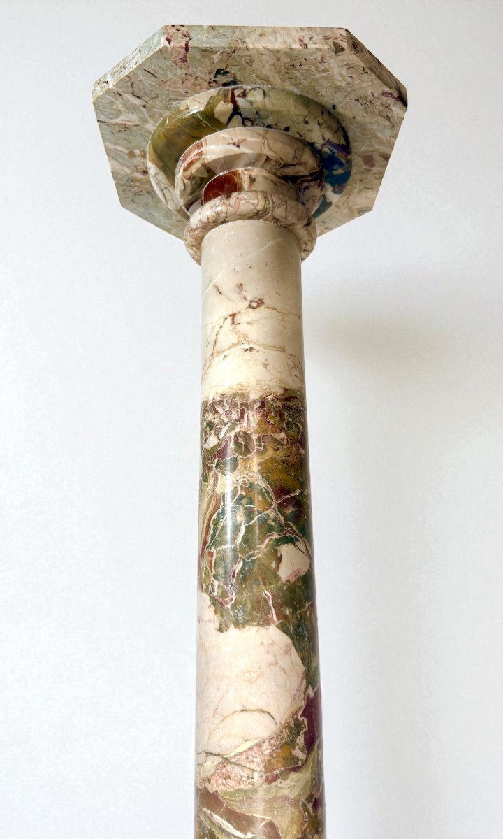 Colonna in Marmo Rosso e Bianco -photo-3