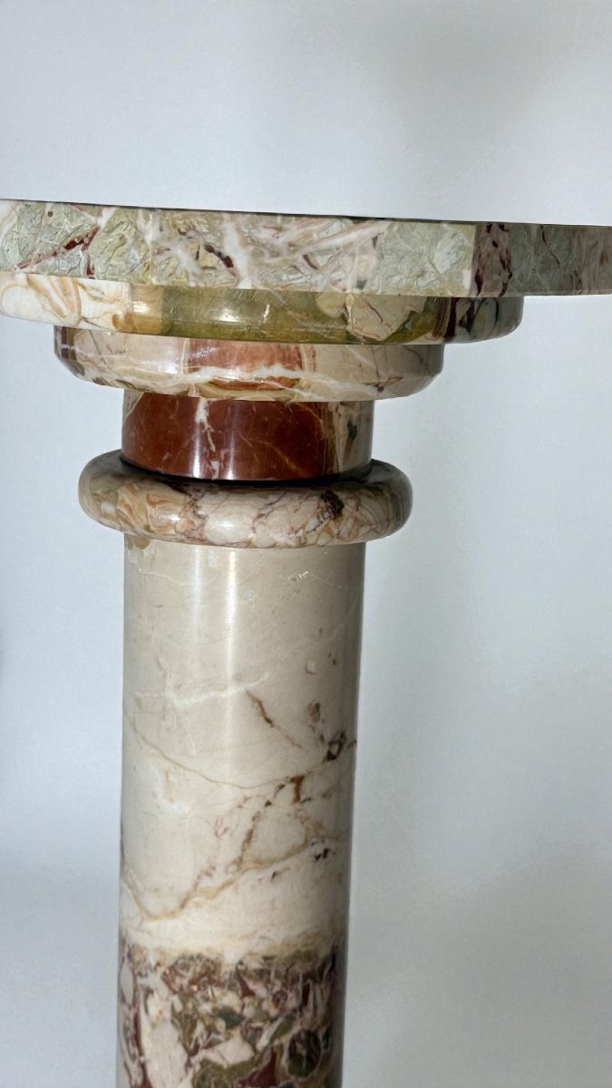 Colonna in Marmo Rosso e Bianco -photo-5