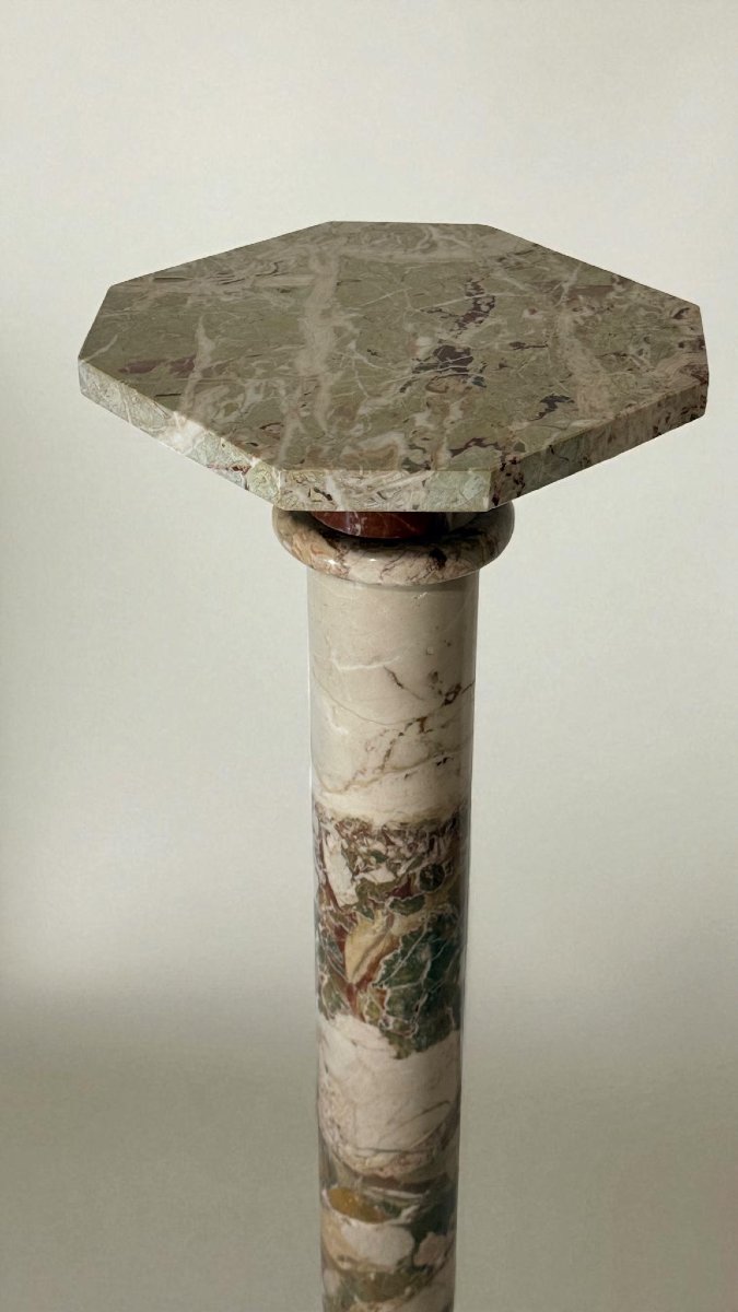 Colonna in Marmo Rosso e Bianco -photo-6