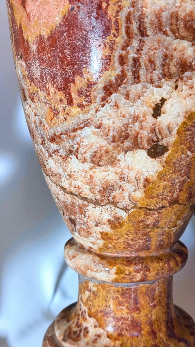 Coppia di Vasi in Marmo Rosso -photo-4