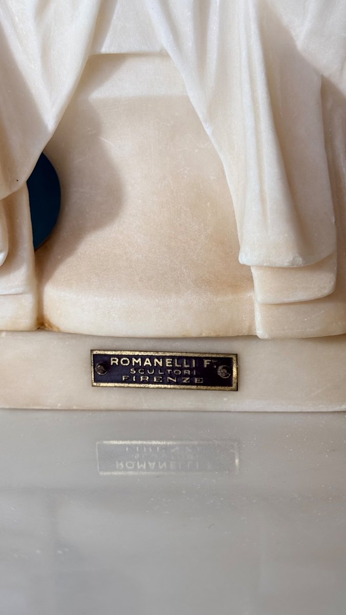 Busto raffigurante Madame Récamier in Marmo Bianco Statuario di Carrara -photo-7