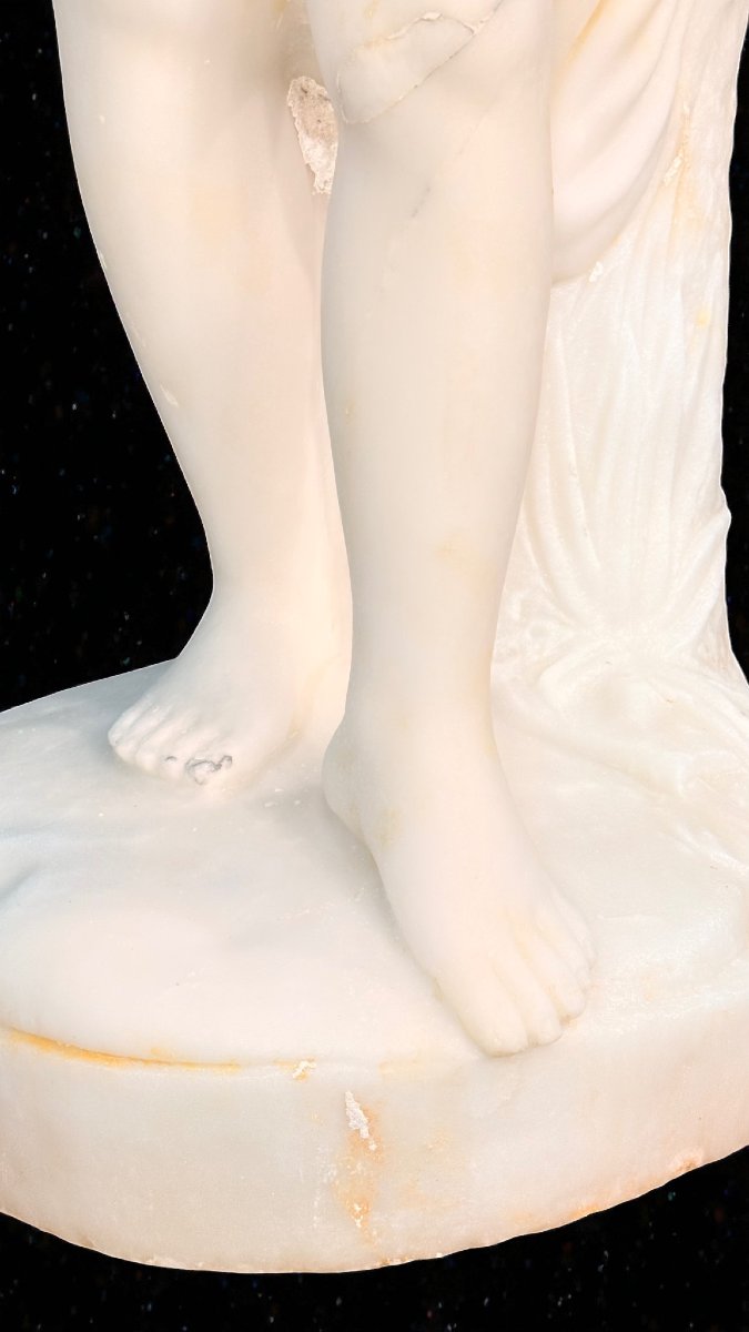 Statua Bagnante Nuda in Marmo Bianco Statuario di Carrara -photo-3