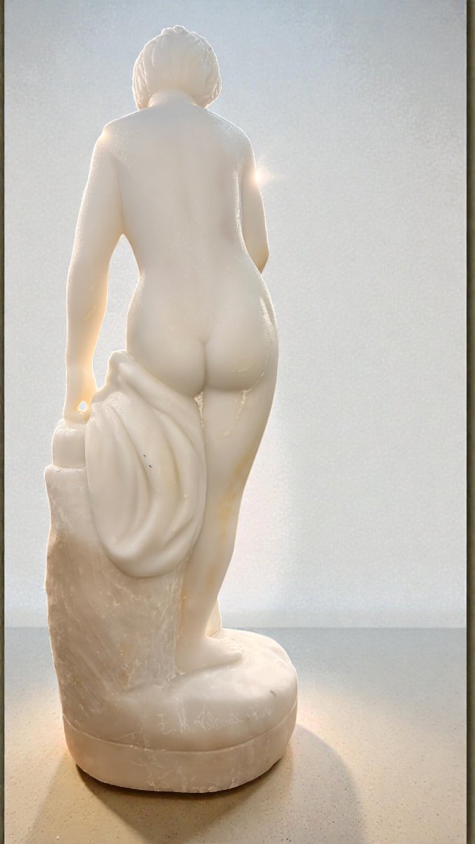 Statua Bagnante Nuda in Marmo Bianco Statuario di Carrara -photo-7