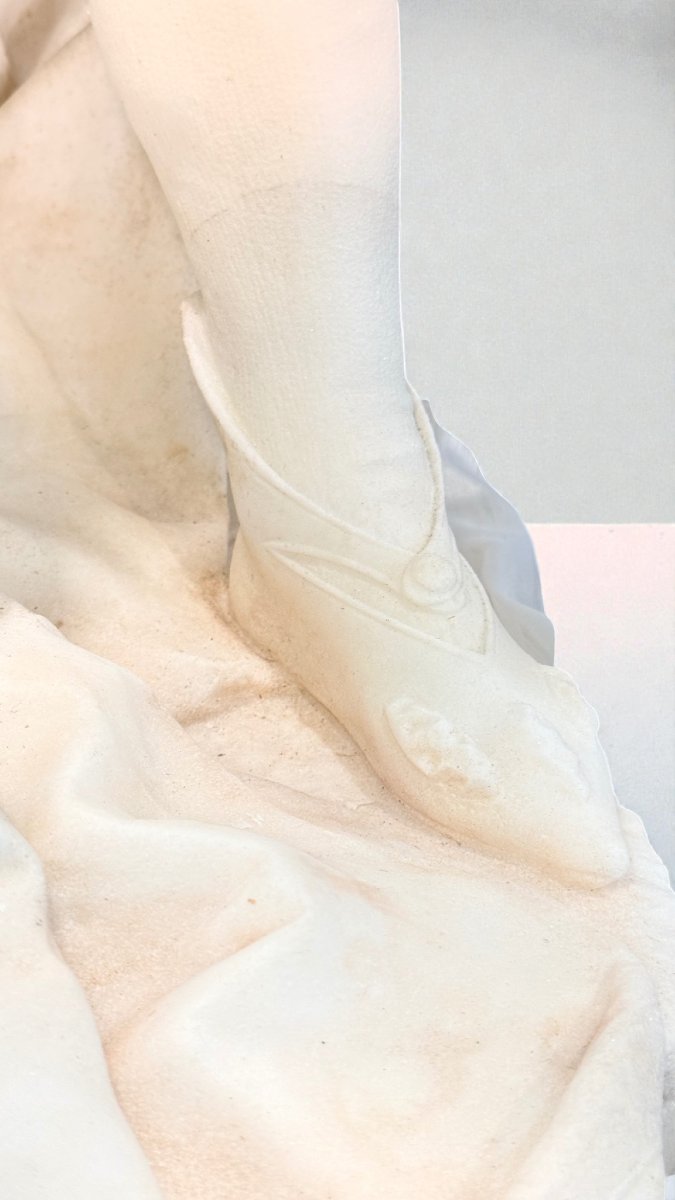 Statua raffigurante ROMEO E GIULIETTA in Marmo Bianco Statuario di Carrara -photo-4