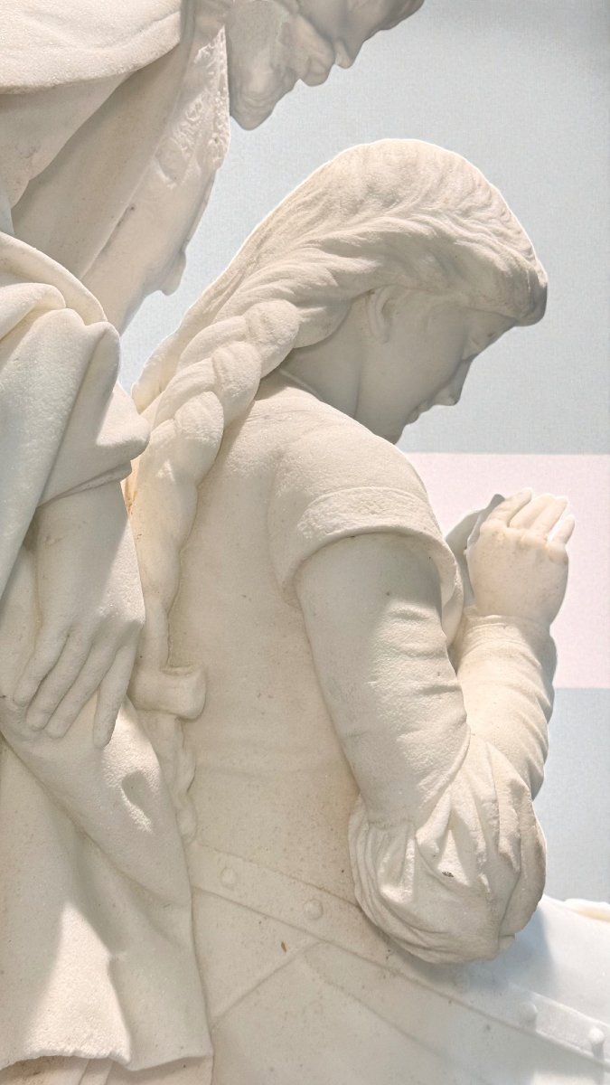 Statua raffigurante ROMEO E GIULIETTA in Marmo Bianco Statuario di Carrara -photo-8