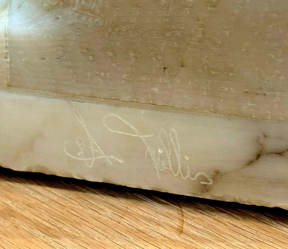 Statua Afrodite Guerriera con dettagli in foglia oro 24 carati, Marmo, Frilli scultore -photo-8