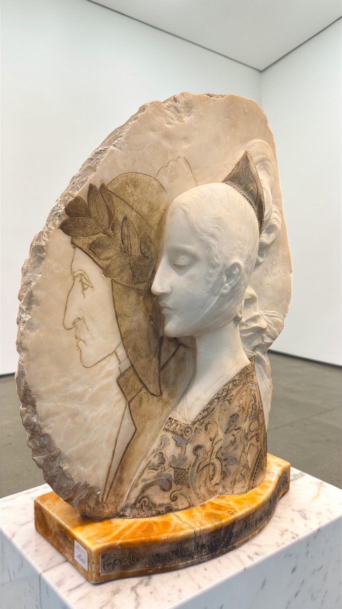 Rilievo raffigurante Dante e Beatrice in Marmo -photo-2