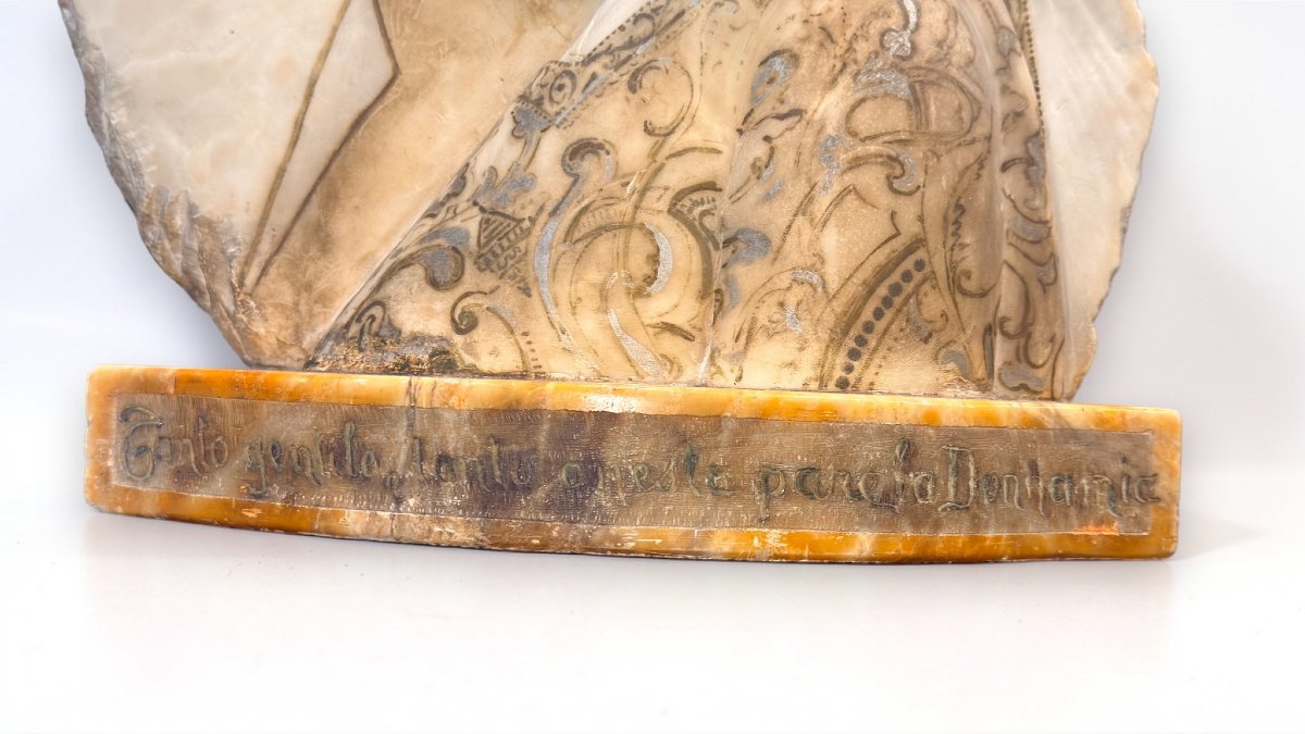 Rilievo raffigurante Dante e Beatrice in Marmo -photo-4