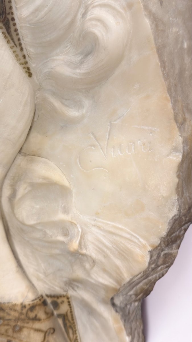 Rilievo raffigurante Dante e Beatrice in Marmo -photo-6