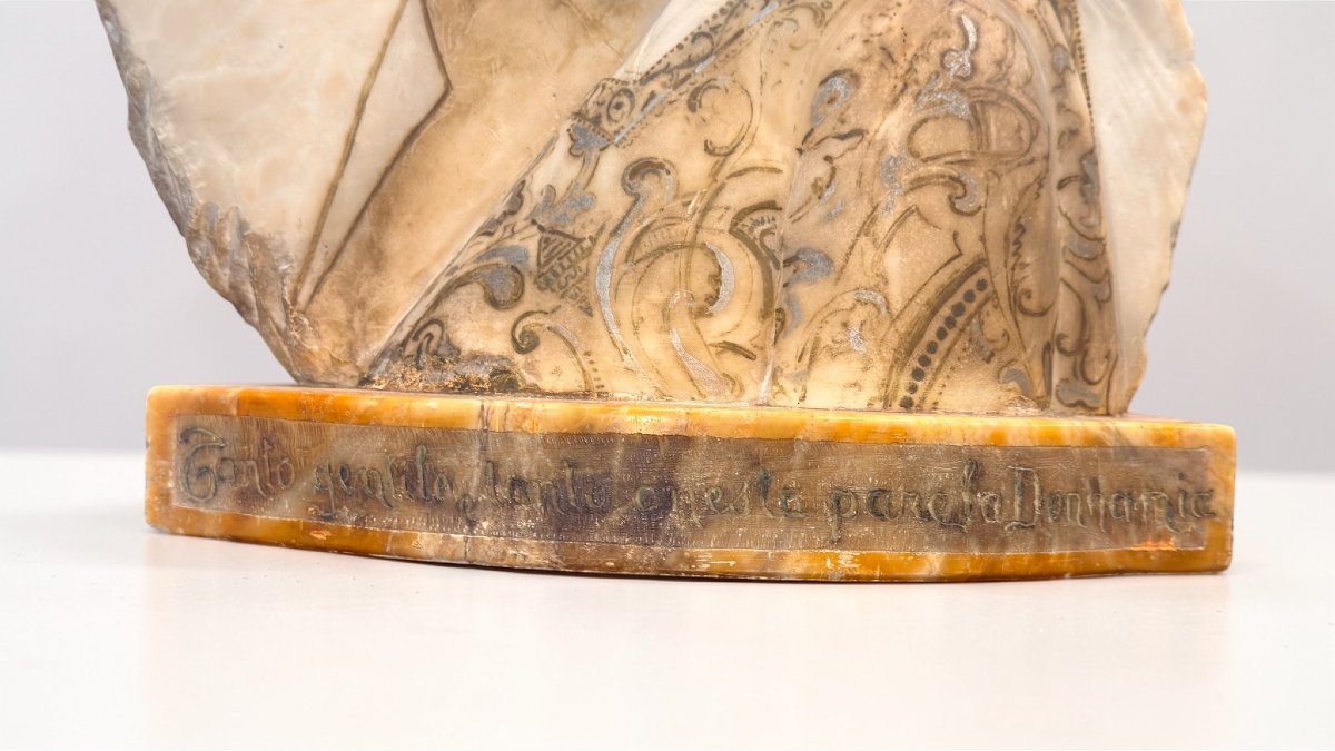 Rilievo raffigurante Dante e Beatrice in Marmo -photo-7