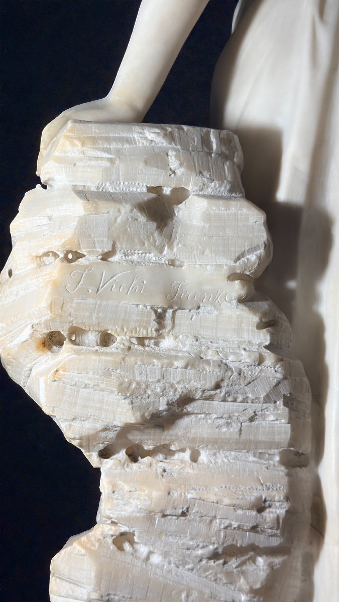 Statua fanciulla con orecchini in oro e lettera d'amore -photo-8