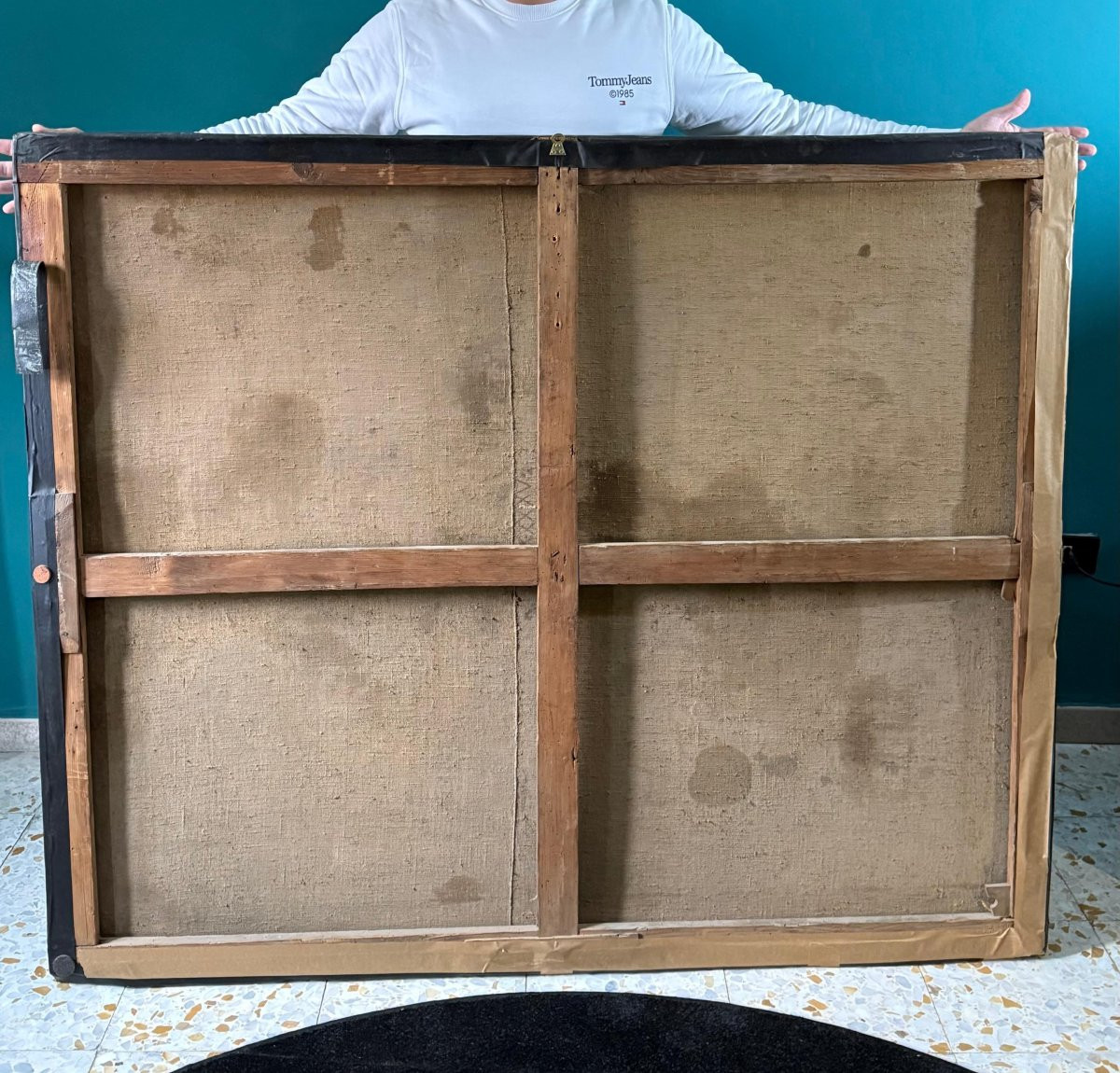 Dipinto antico raffigurante la Natività-photo-8