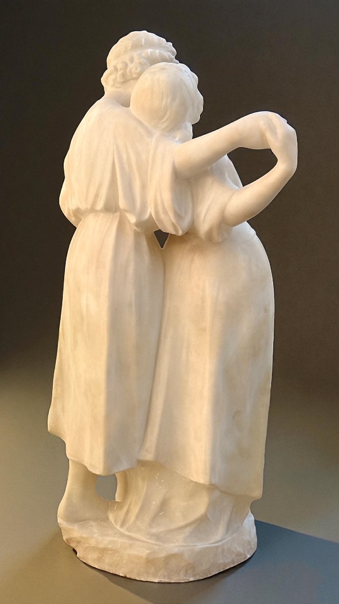 Gruppo scultoreo raffigurante due bambini danzanti Marmo -photo-5