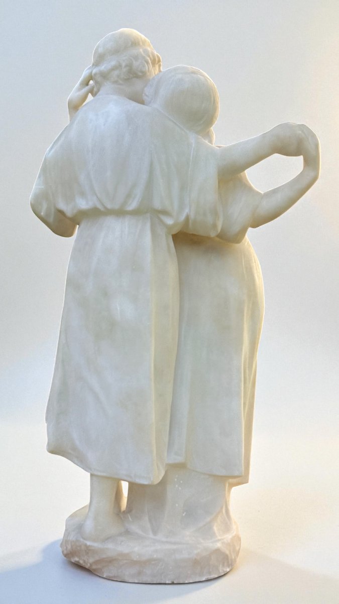 Gruppo scultoreo raffigurante due bambini danzanti Marmo -photo-7