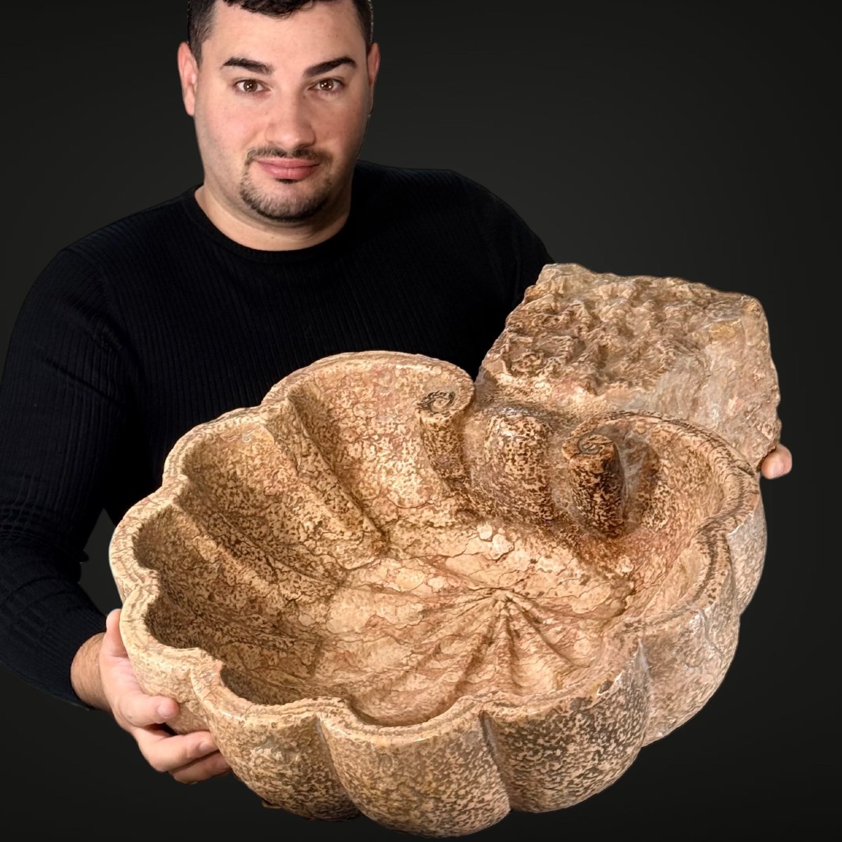 Antico vaso/acquasantiera a conchiglia XVII° -photo-2