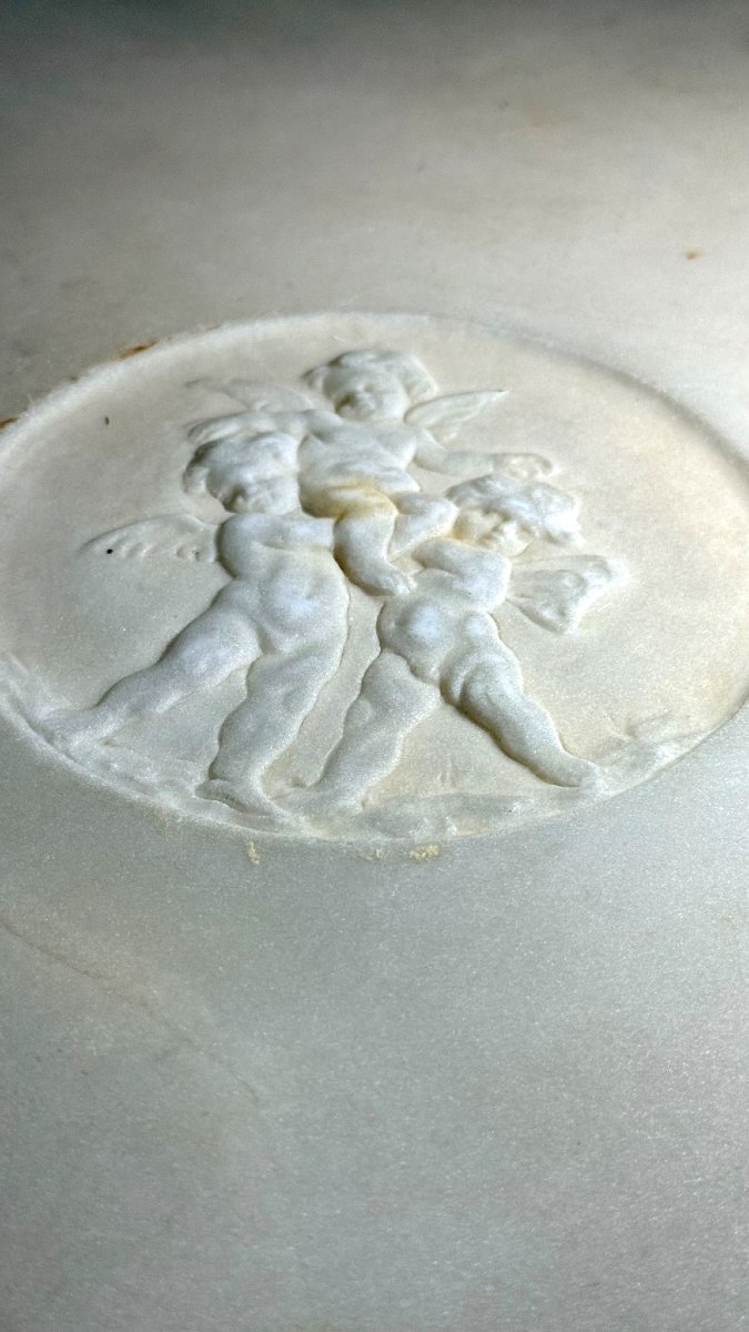 Tavolino ottagonale con piedistallo decorato con cigni-photo-4