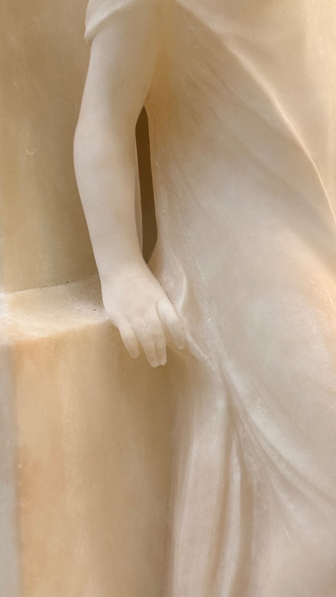 Coppia di Fanciulli Innamorati Marmo e Bronzo -photo-4