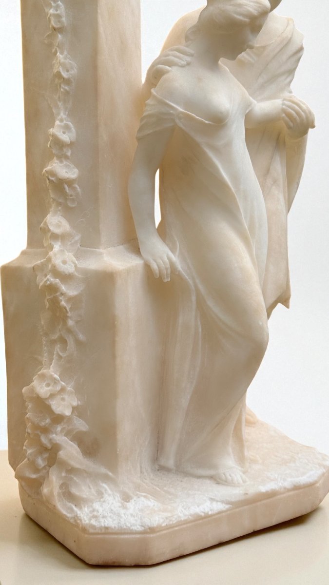 Coppia di Fanciulli Innamorati Marmo e Bronzo -photo-5