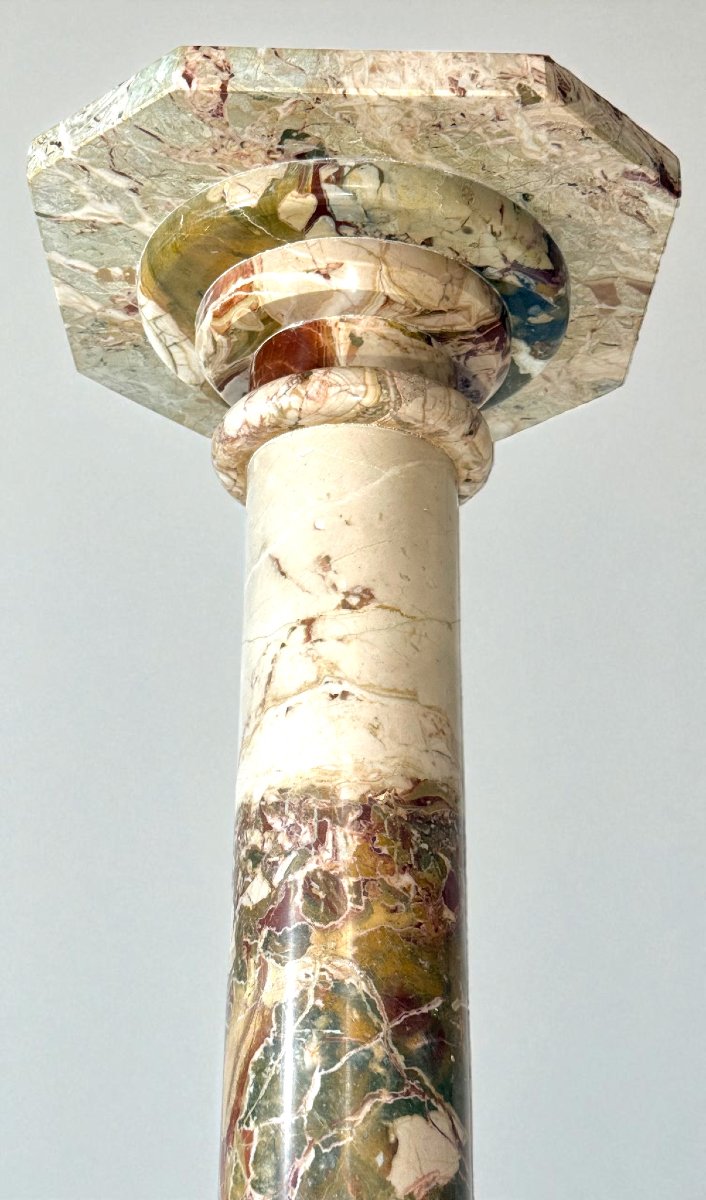 Colonna in Marmo Rosso e Bianco -photo-2