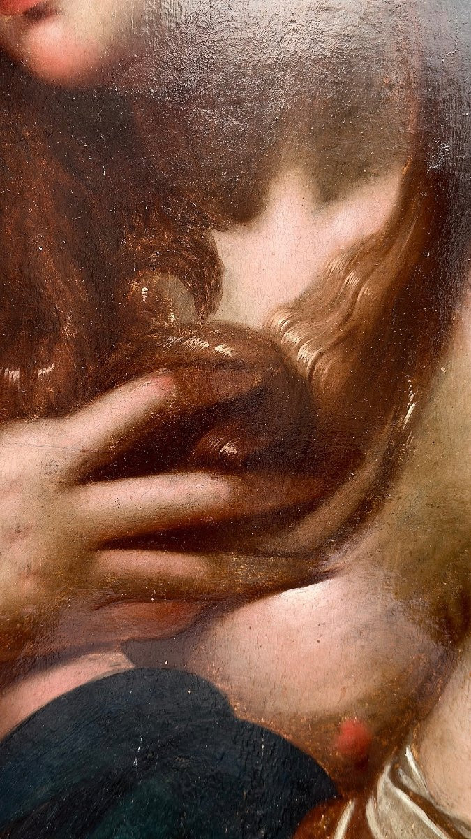 Dipinto raffigurante Maria Maddalena, olio su Tavola, XVI secolo -photo-8
