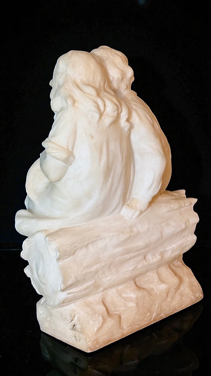 Statua raffigurante una Coppia di Fanciulli che giocano con un cane -photo-2