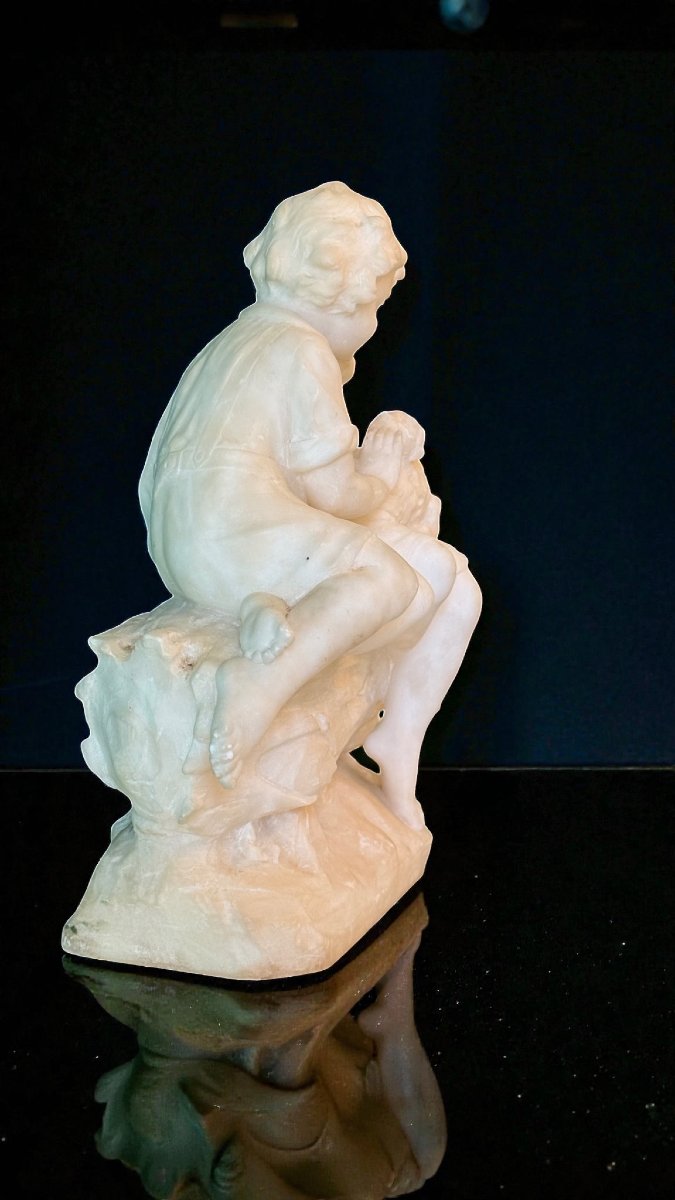 Statua raffigurante una Coppia di Fanciulli che giocano con un cane -photo-6