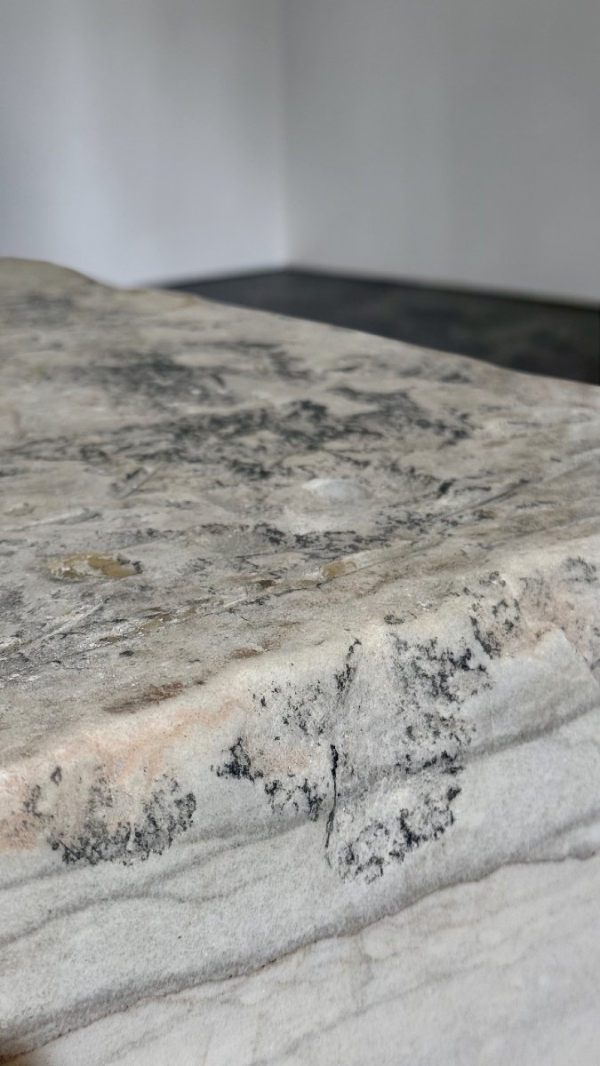 Coppia di Capitelli/Basi basse in Marmo Bianco Statuario di Carrara -photo-1