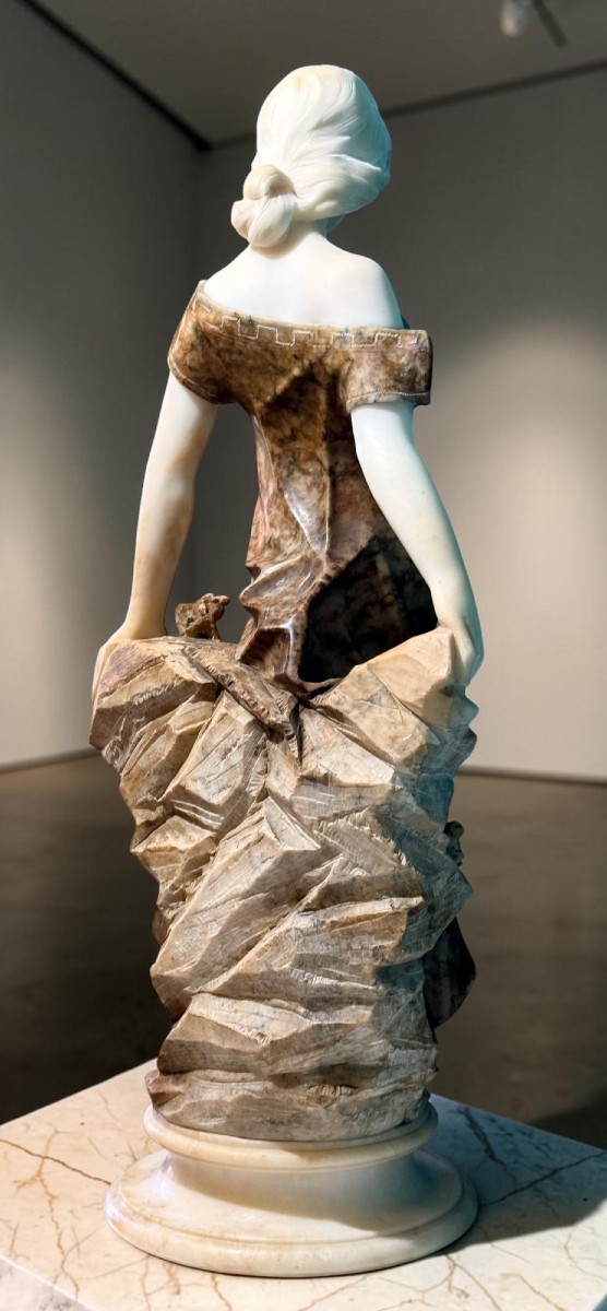 Statua Dea Greca in Marmo Bianco Statuario di Carrara e Marmo Brecciato, Antonio Frilli -photo-4