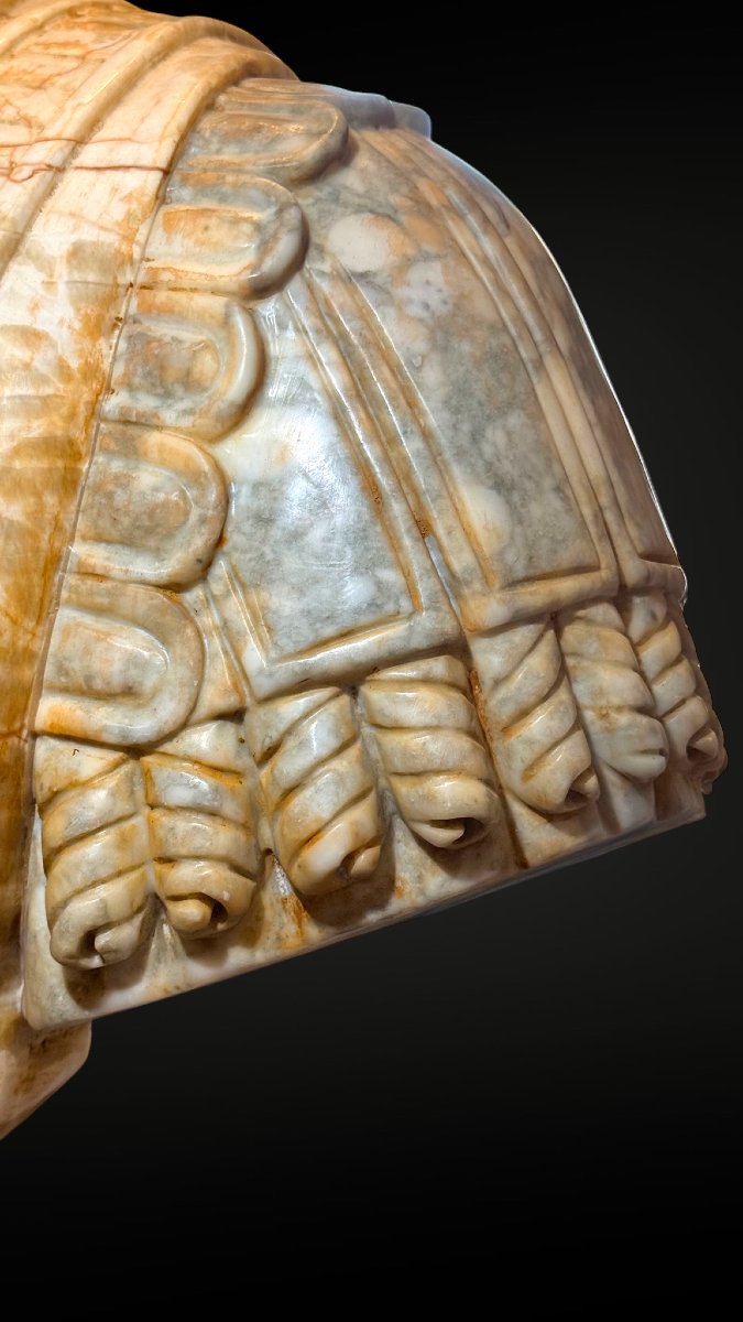 Busto Monumentale Imperatore Romano in Marmi Rari -photo-6