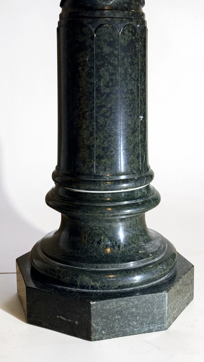 Colonna a Torcione in Marmo Verde Serpentino -photo-6