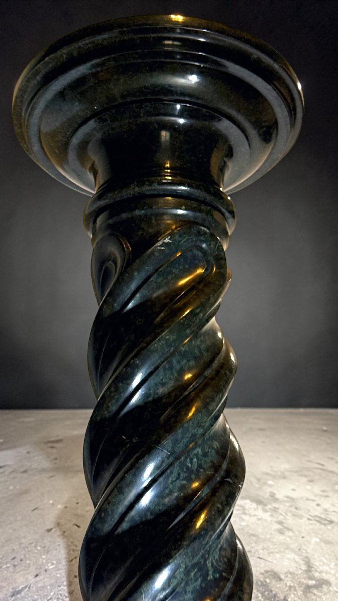 Colonna a Torcione in Marmo Verde Serpentino -photo-7