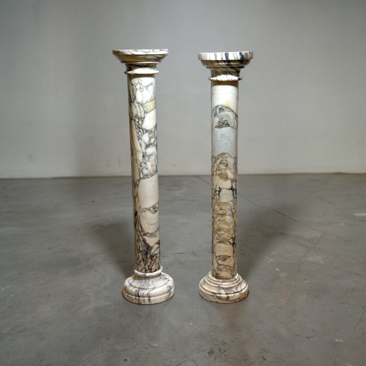 Coppia di Colonne in Marmo Calacatta Oro -photo-2