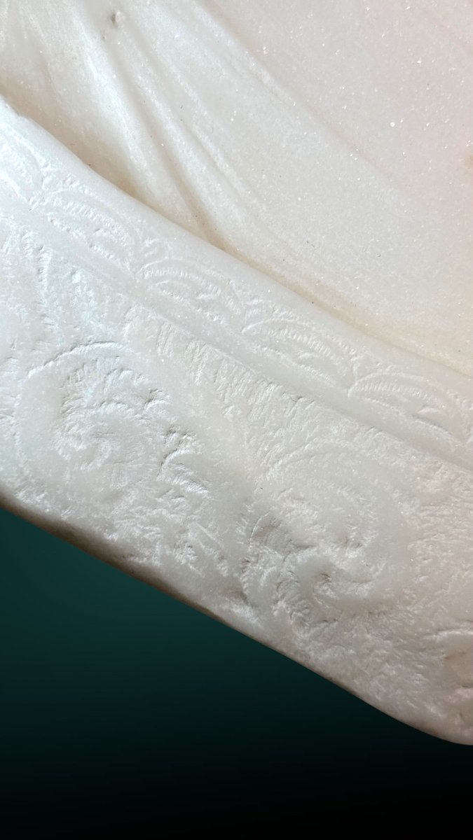 Busto raffigurante una giovane fanciulla, Marmo Bianco Statuario di Carrara -photo-6