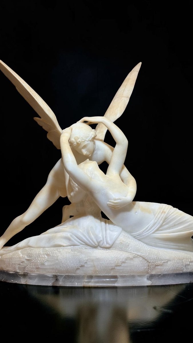 Gruppo scultoreo raffigurante Amore e Psiche, da Canova, Marmo-photo-2