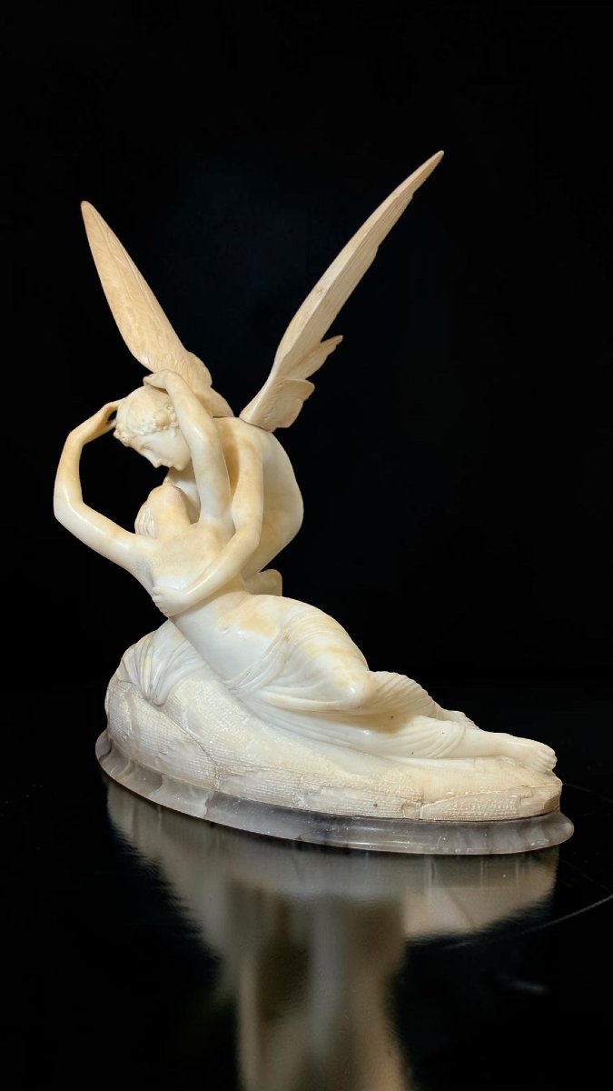 Gruppo scultoreo raffigurante Amore e Psiche, da Canova, Marmo-photo-3