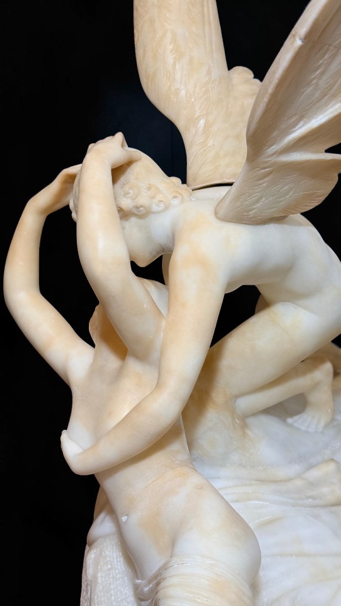 Gruppo scultoreo raffigurante Amore e Psiche, da Canova, Marmo-photo-3