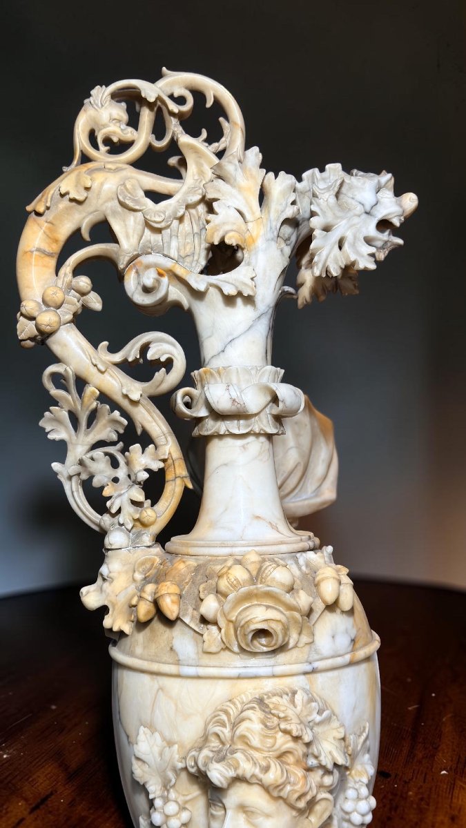 Vaso con figura allegorica di Baccante Marmo-photo-5