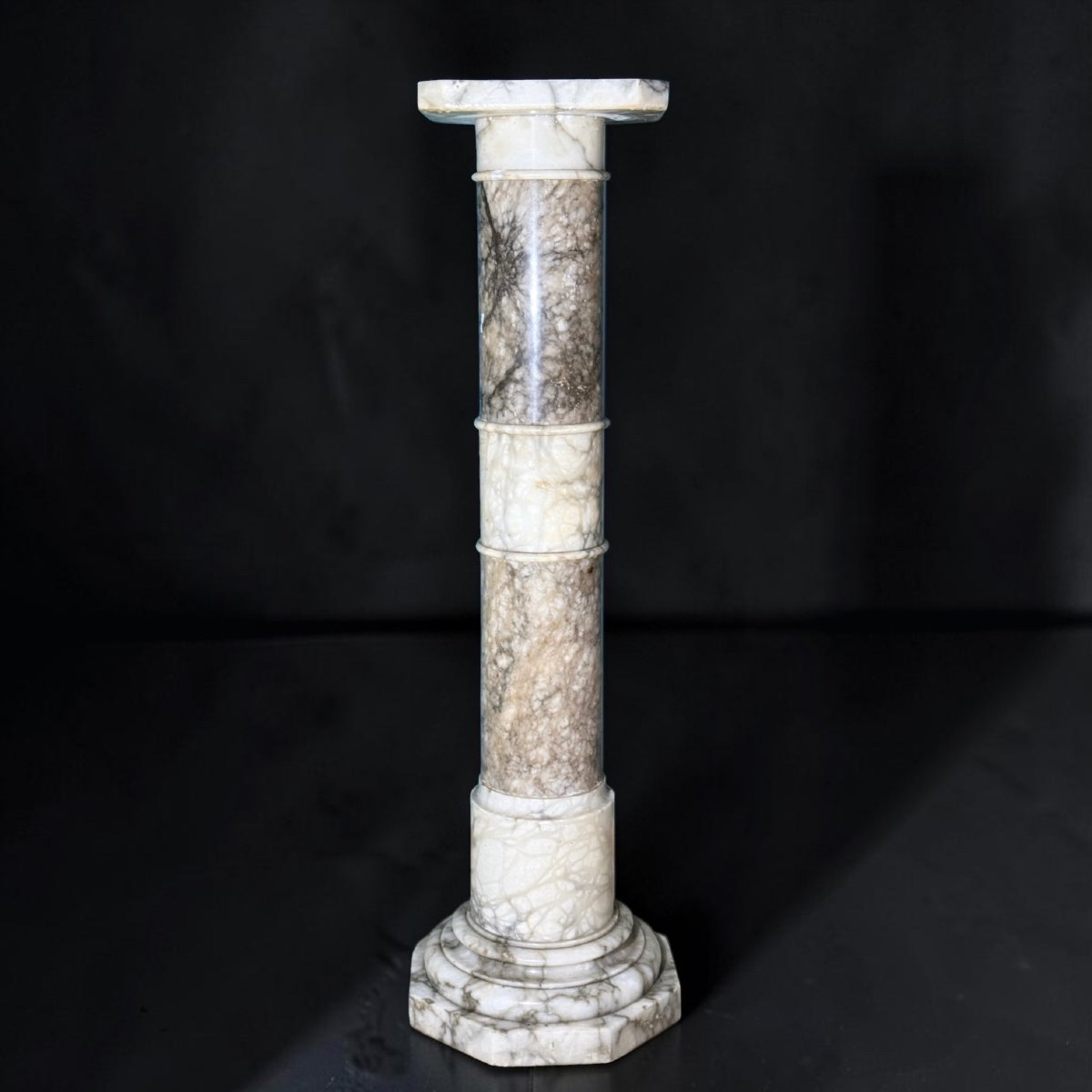 Colonna /Capitello Architettonico in Marmo Arabescato -photo-2