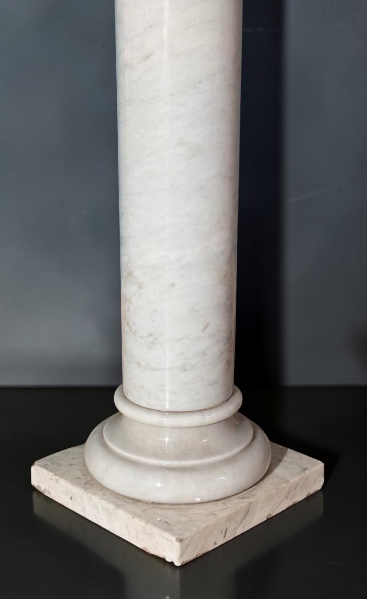 Capitello/Colonna in Marmo Bianco di Carrara -photo-7