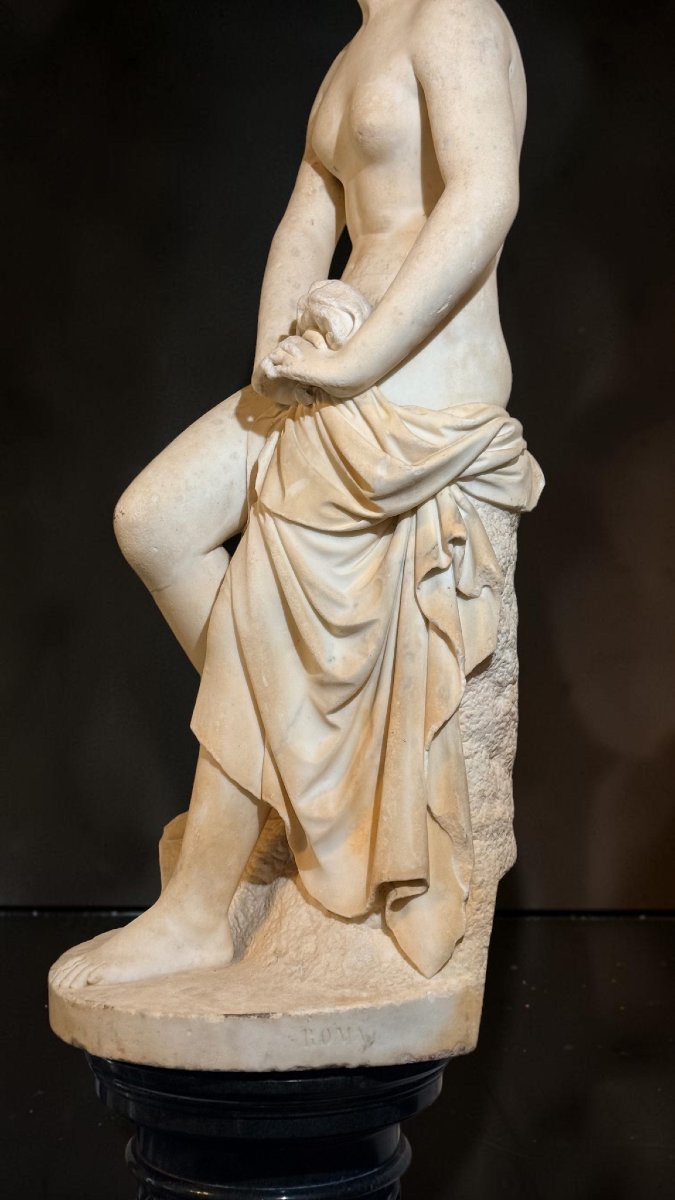 Statua raffigurante La Fiducia in Dio, Lorenzo Bartolini (1777-1850) Marmo Carrara -photo-3