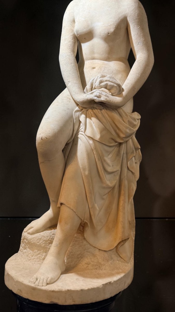Statua raffigurante La Fiducia in Dio, Lorenzo Bartolini (1777-1850) Marmo Carrara -photo-4