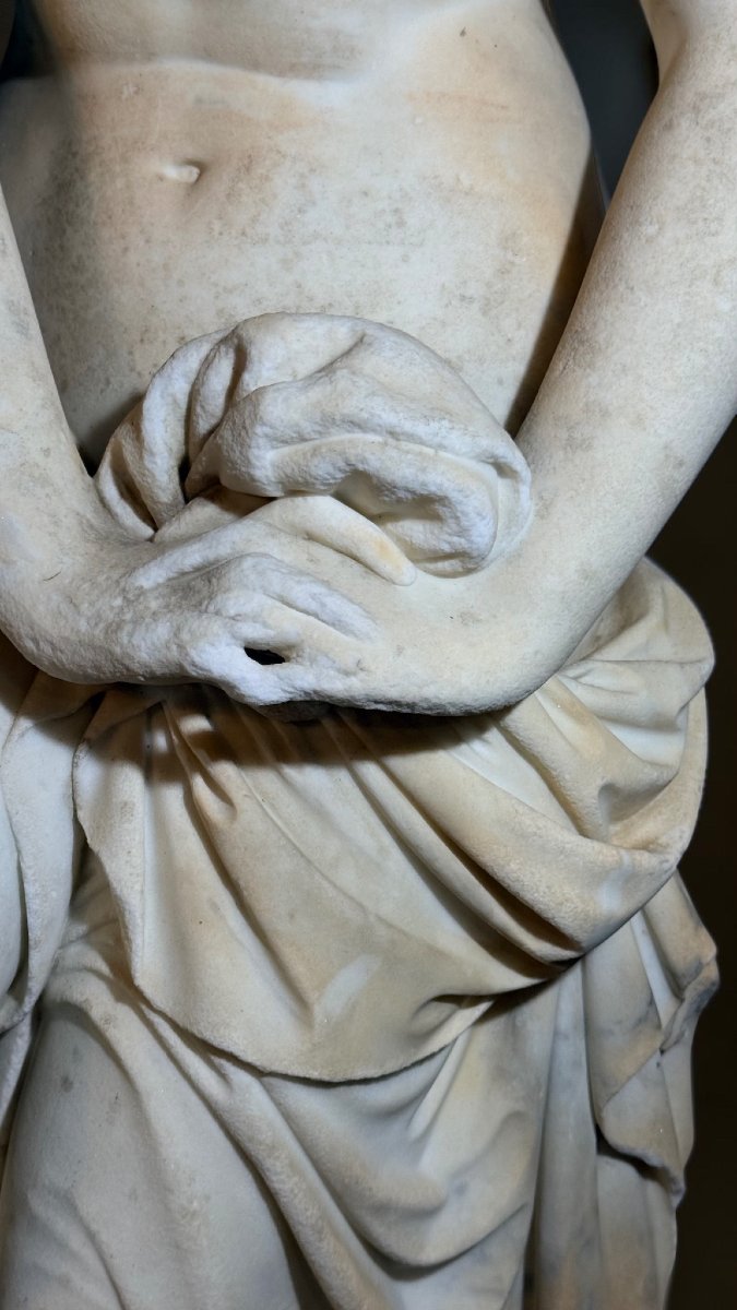 Statua raffigurante La Fiducia in Dio, Lorenzo Bartolini (1777-1850) Marmo Carrara -photo-6