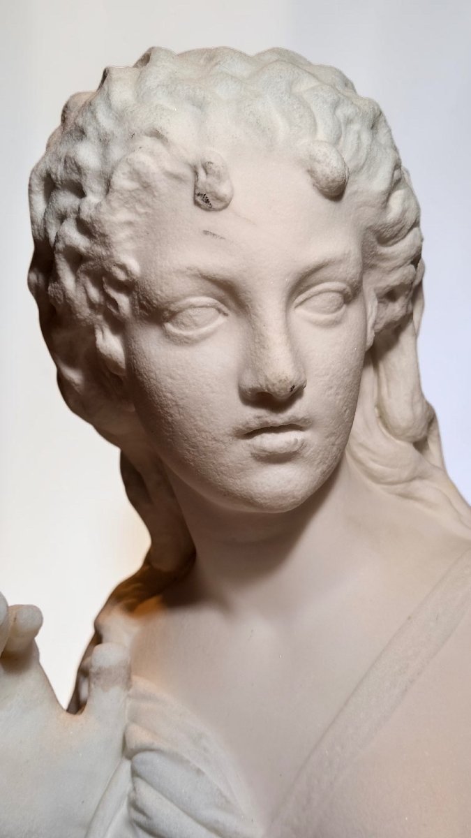 Statua raffigurante Andromeda di Domenico Menconi (1879) Marmo Bianco Statuario di Carrara -photo-4