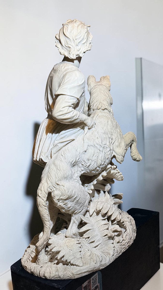 Statua raffigurante "IL GIOVANE ROMILLY " di Alexander (1825-1871) Marmo Bianco Carrara -photo-7