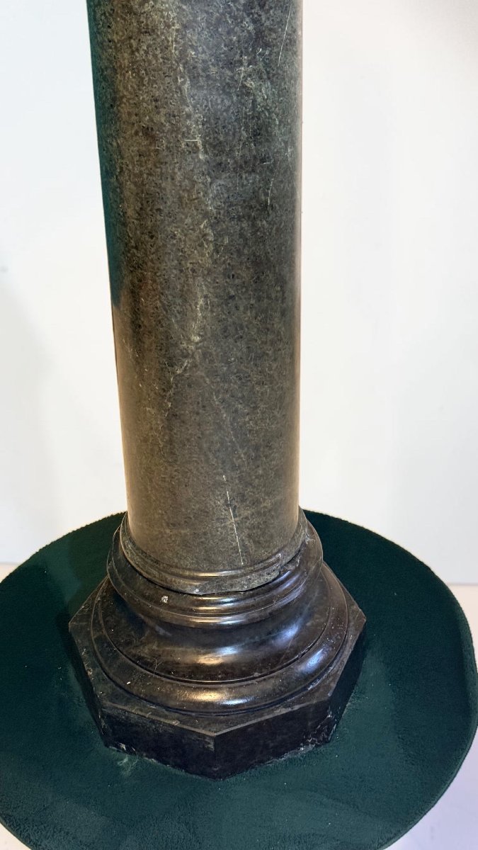 Colonna Monumentale in Marmo Verde Alpi Serpentino -photo-2